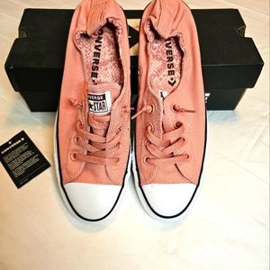 CONVERSE Chucks Taylor Slips sneakers shoes pink/rust size 9.0
